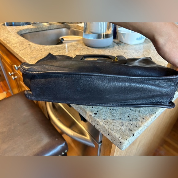 Coach Briefcase Bag Unisex Vintage Coach Black Leather - RARE & VALUABLE! - Picture 10 of 15